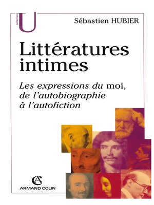 cover image of Littératures intimes